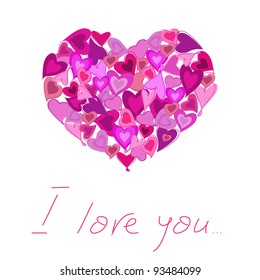 Valentine's day greeting card.  Vector eps10 illustration
