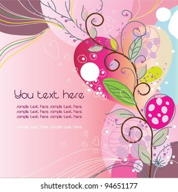 Valentine's Day Greeting card, vector illustration