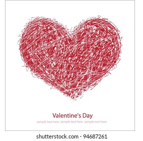 Valentine's Day Greeting card, vector illustration
