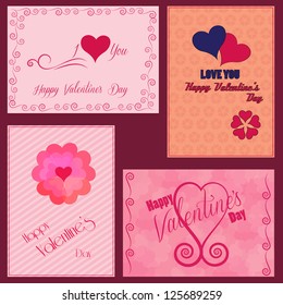 Valentines Day Greeting Card - Vintage - Vector illustration, Graphic Design Editable For Your Design. EPS 10.