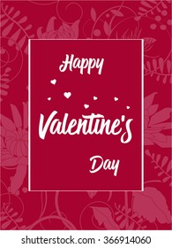 Valentine's day greeting card and weeding invitation design template. Vector illustration. Sample text. Layered, editable.