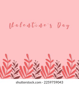 Valentine's Day greeting cards. Floral  templates. Suitable for social media posts, mobile apps, banners design web and fashion.
