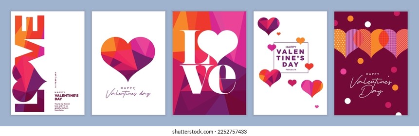 Valentines day greeting cards set. Vector illustration concepts for background, greeting card, website and mobile website banner, social media banner, marketing material.