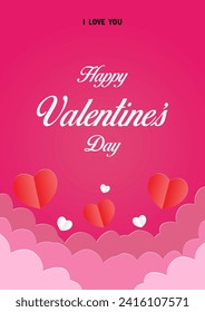 Valentines day greeting cards set. Happy Valentines Day or Wedding Cards Set.