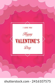 Valentines day greeting cards set. Happy Valentines Day or Wedding Cards Set.