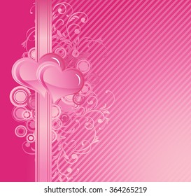 Valentines Day Greeting Cards. Vector illustration with valentines heart 
