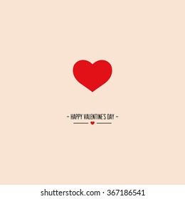 Tarjeta de saludo de San Valentín.Ilustración vectorial
