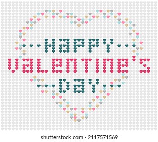 Valentines day greeting design with Heart shaped pattern