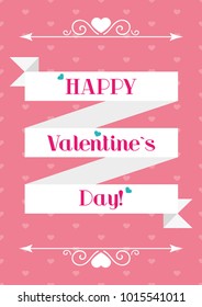 Valentine's Day. Greeting. Happy Valentine's Day Vector Illustration.
