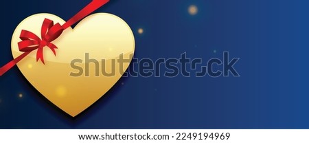 valentines day greeting with heart shape giftbox and text space vector