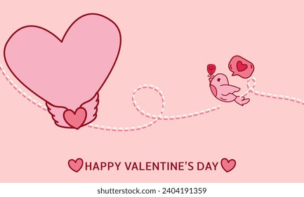 Valentine's Day greeting illustration background