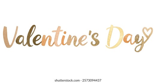 Valentine's Day greeting, romantic lettering, festive design, warm colors, celebration of love, artistic typography.