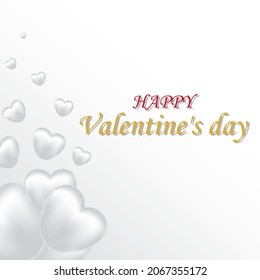 Valentines day greetings card with balloons flying with clouds vector.Heart hot air balloon flying.Heart grey.Cute paper cut design.posters,brochure,banners.Paper cut style. Space for your text.love