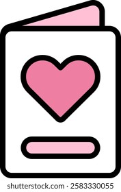 Valentine's Day Greetings Card Icon 