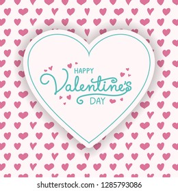Valentine's Day greetings with hearts. Vector