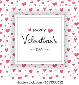 Valentine's Day greetings with hearts. Vector
