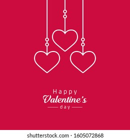 Valentine's Day Greetings Vector Template