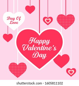 Valentine's Day Greetings Vector Template