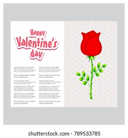 Valentine's day greetingscard with light background