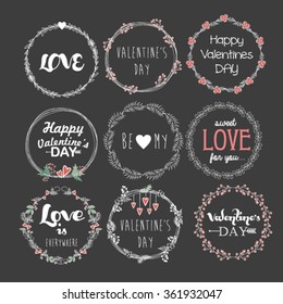 Valentine's day hand draw frame
