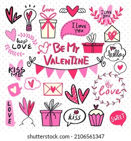 Valentine's Day Hand Drawn Elements