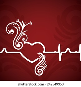 Valentines day hand drawn greeting card 