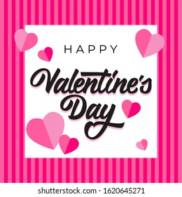 Valentines Day hand drawn vector lettering. Romantic handwritten phrase. Vector holiday greeting design elements for cards, t shirts and posters.
