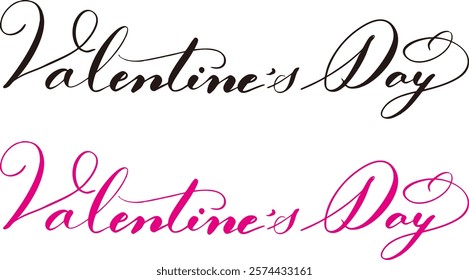 Valentine's Day handwritten lettering. Calligraphy