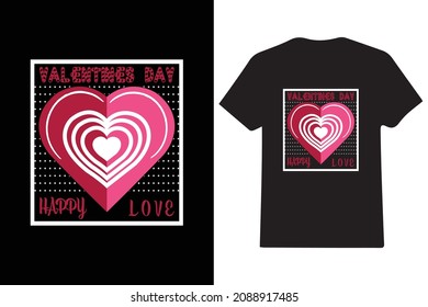 valentines day happy love T-shirt design