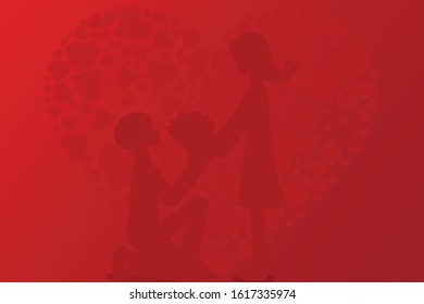 Valentine's Day. He Declares Her Love