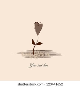 Valentine's Day Heart abstract leaves