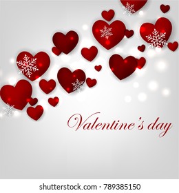 Valentines day heart background
