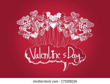 Valentines Day Heart Background design