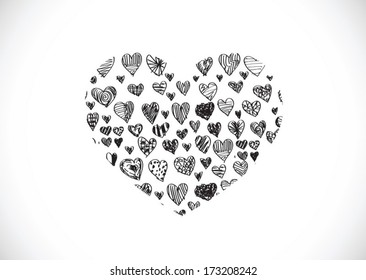 Valentines Day Heart Background design