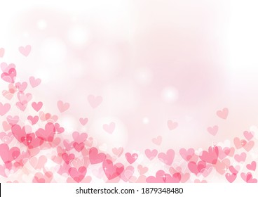 Ilustración de fondo del corazón del día de San Valentín, marco