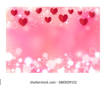 Valentine's day heart background illustration, frame