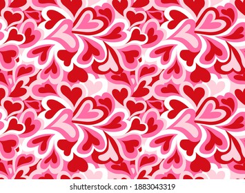 Valentine's day heart background illustration, frame