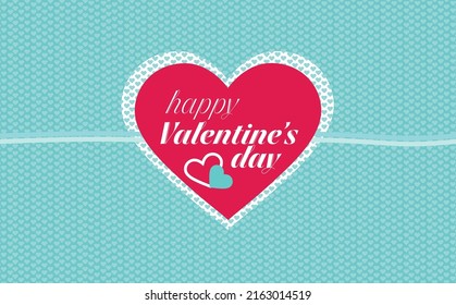 Valentine's Day, heart background with message in the center of the heart