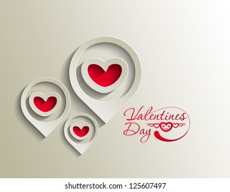 valentine's day heart background, vector illustration.
