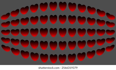 Valentine's Day heart Background Vector Classic Hearts Red Dark Pattern background