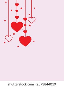 Valentine's day heart background vector