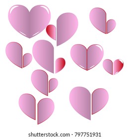 Valentine's day heart. Background. Vector illustration. 