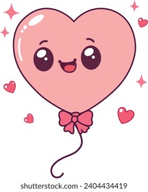 Valentines Day Heart Balloon illustration vector