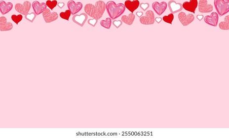 Valentine's Day Heart bollon copyspace, saint valentine background concept, blank space, hd, pink color
