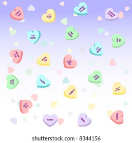 Valentine's Day Heart Candy Background