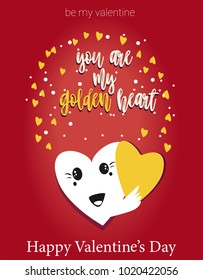 valentine's day heart card- be my valentine expressing feelings