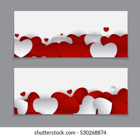 Valentine's Day Heart Card Love and Feelings Background Design. Vector illustration EPS10