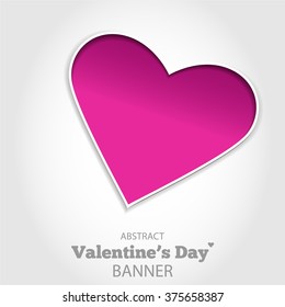 Valentines Day heart  Card Vector EPS 10 illustration.