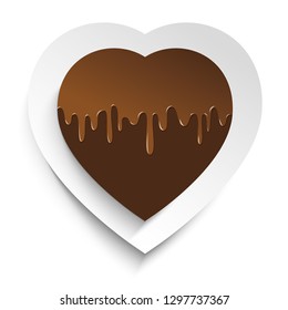 Valentine's day heart with chocolate