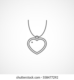 Valentines Day Heart Decoration Line Icon On White Background